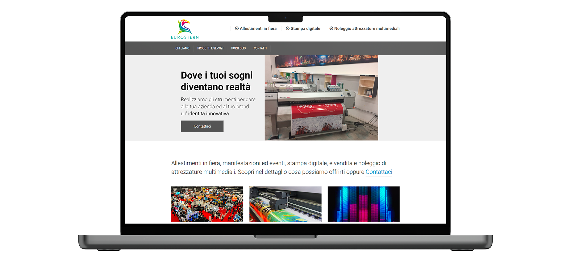 Sito web aziendale per Eurostern di Brescia | Duca Web Design