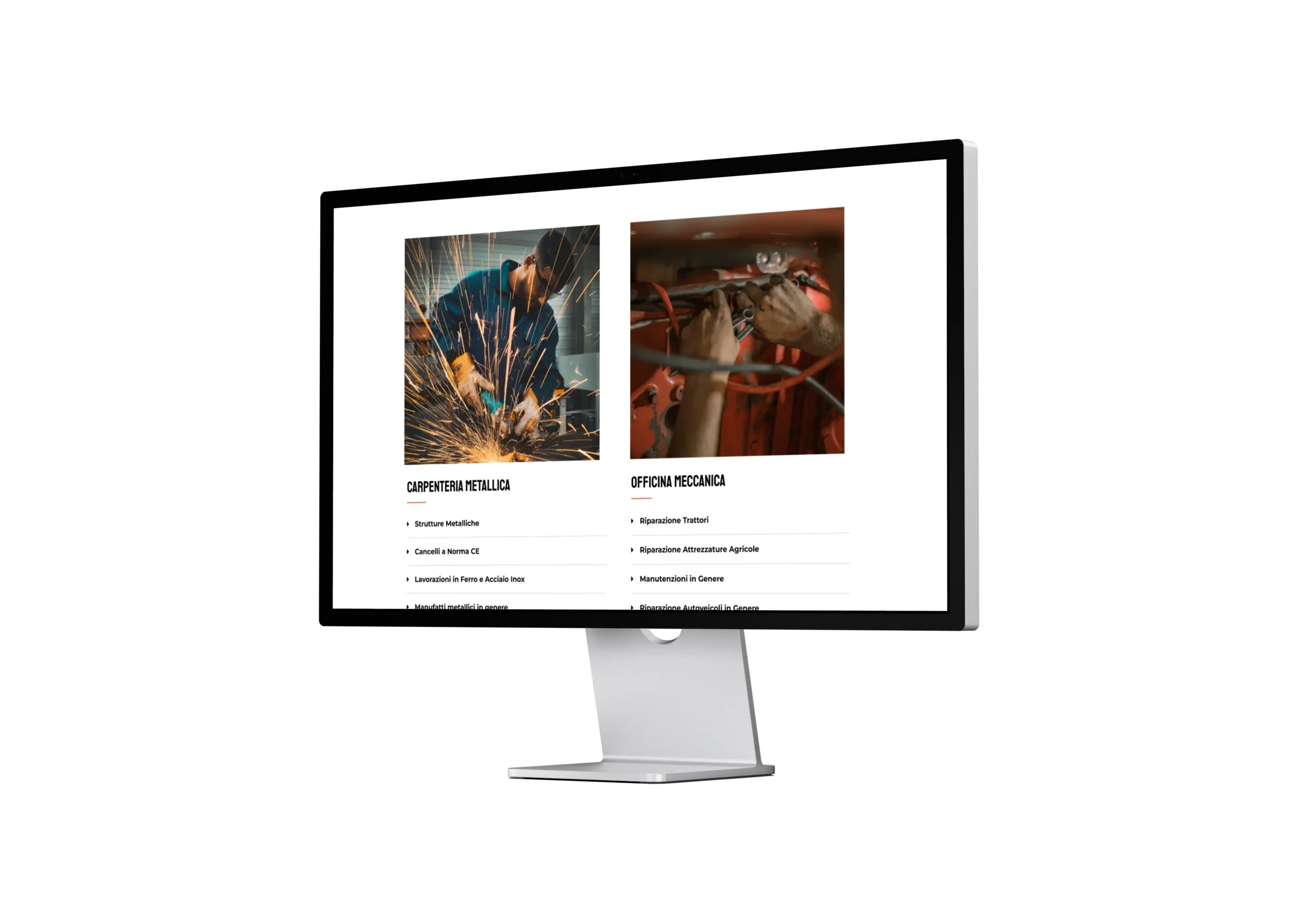 Sito web aziendale per azienda metalmeccanica