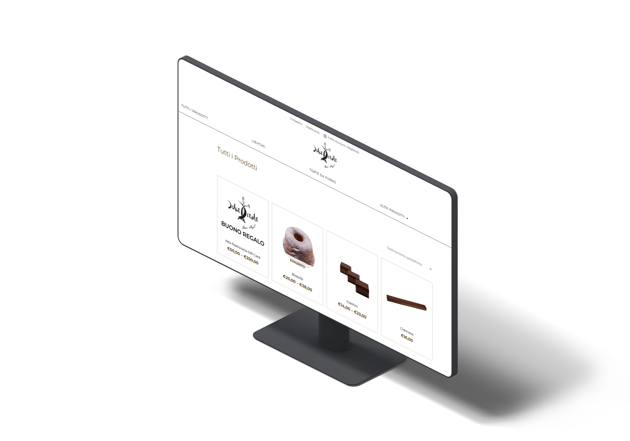 Sito web e-commerce per pasticceria