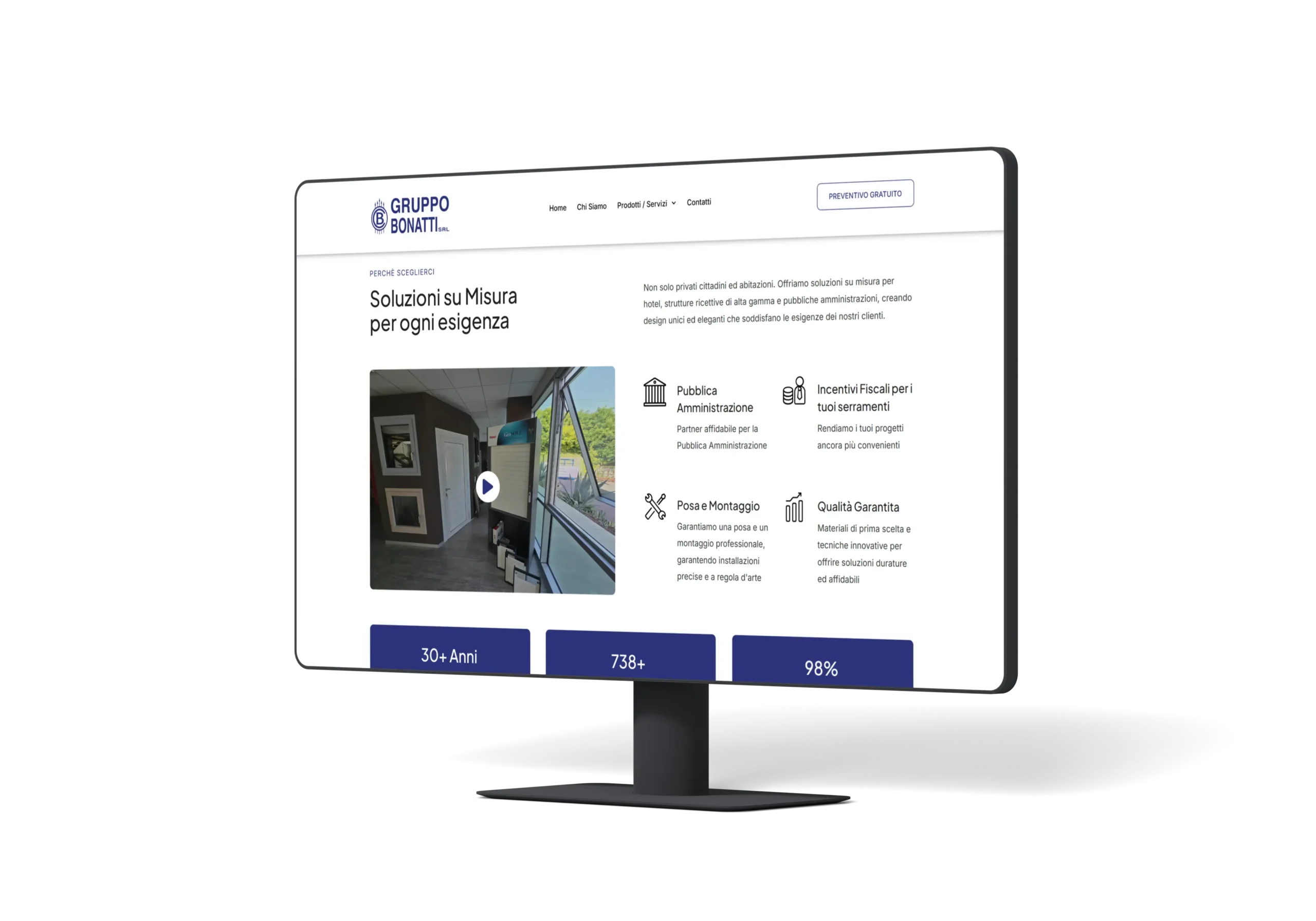 Sito web per azienda di serramenti