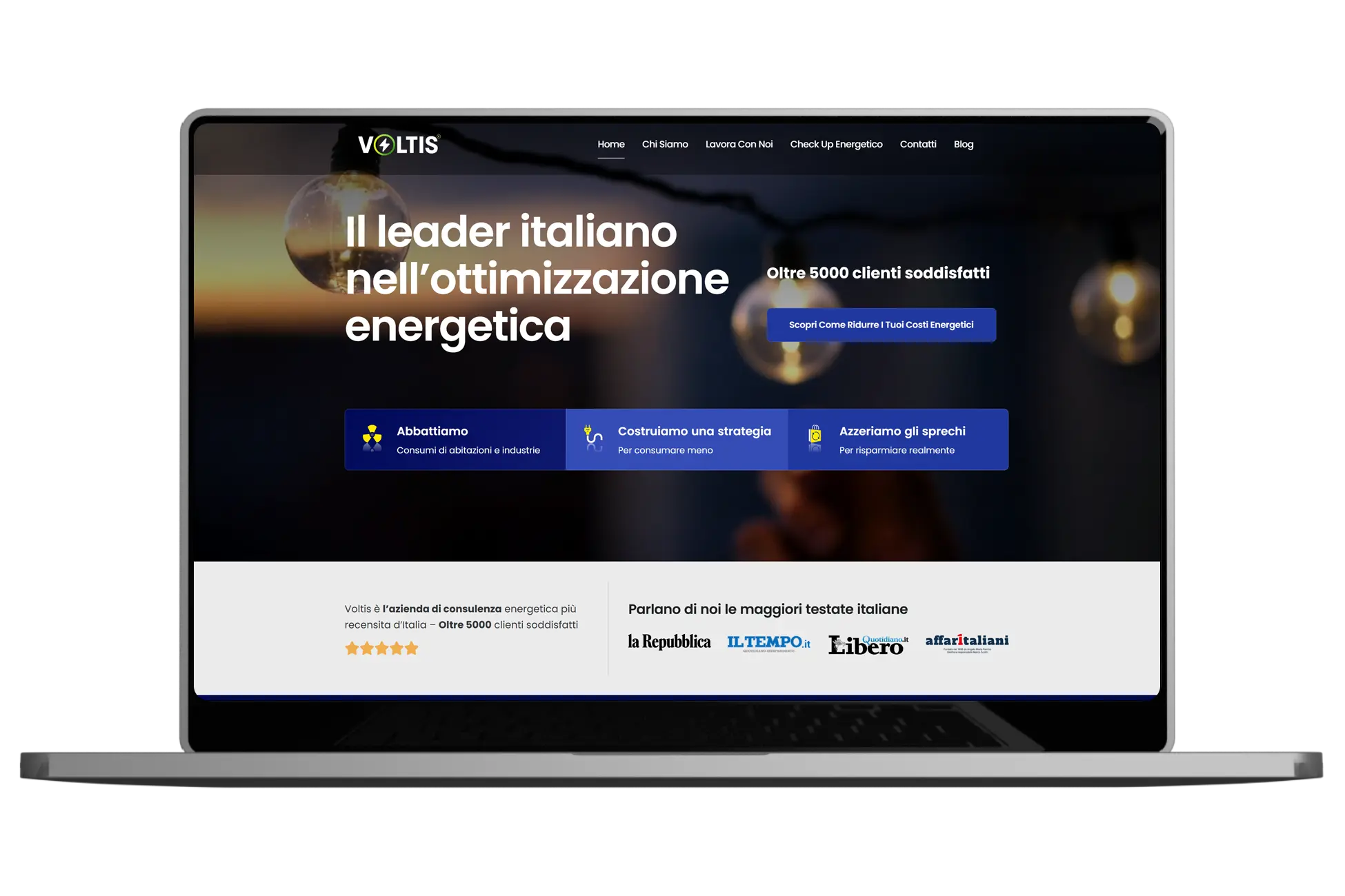 Sito web consulenza energetica Voltis Group